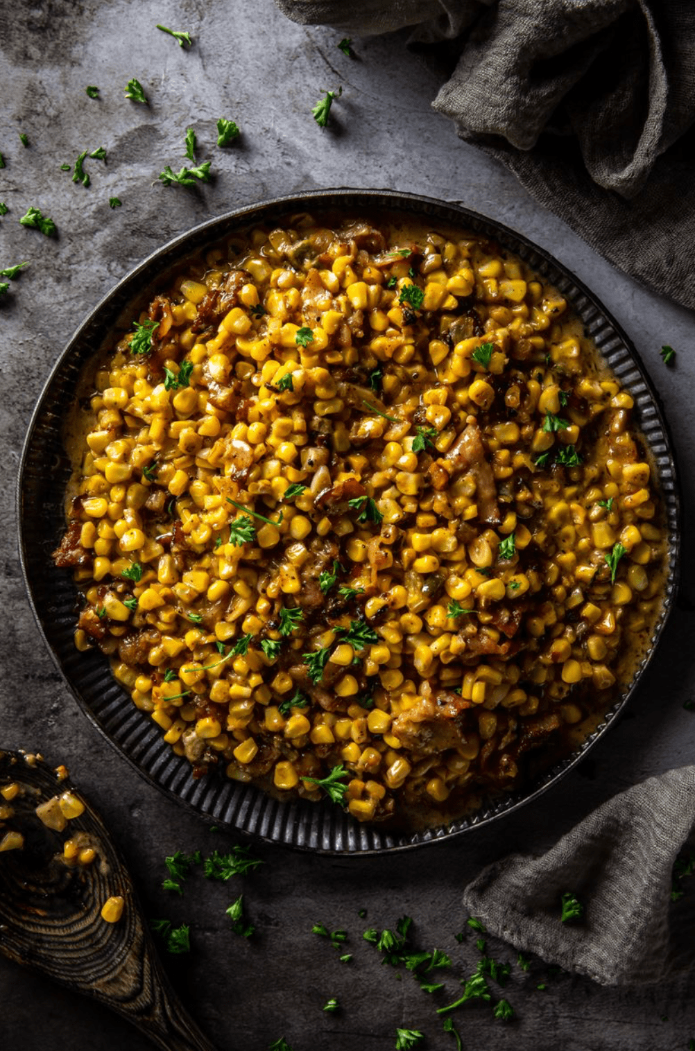 dariuscooks skillet fried corn with bacon