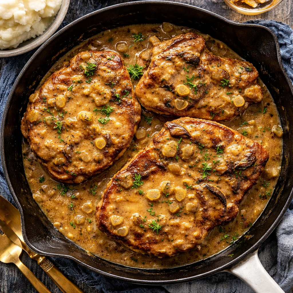 dariuscooks smothered pork chops