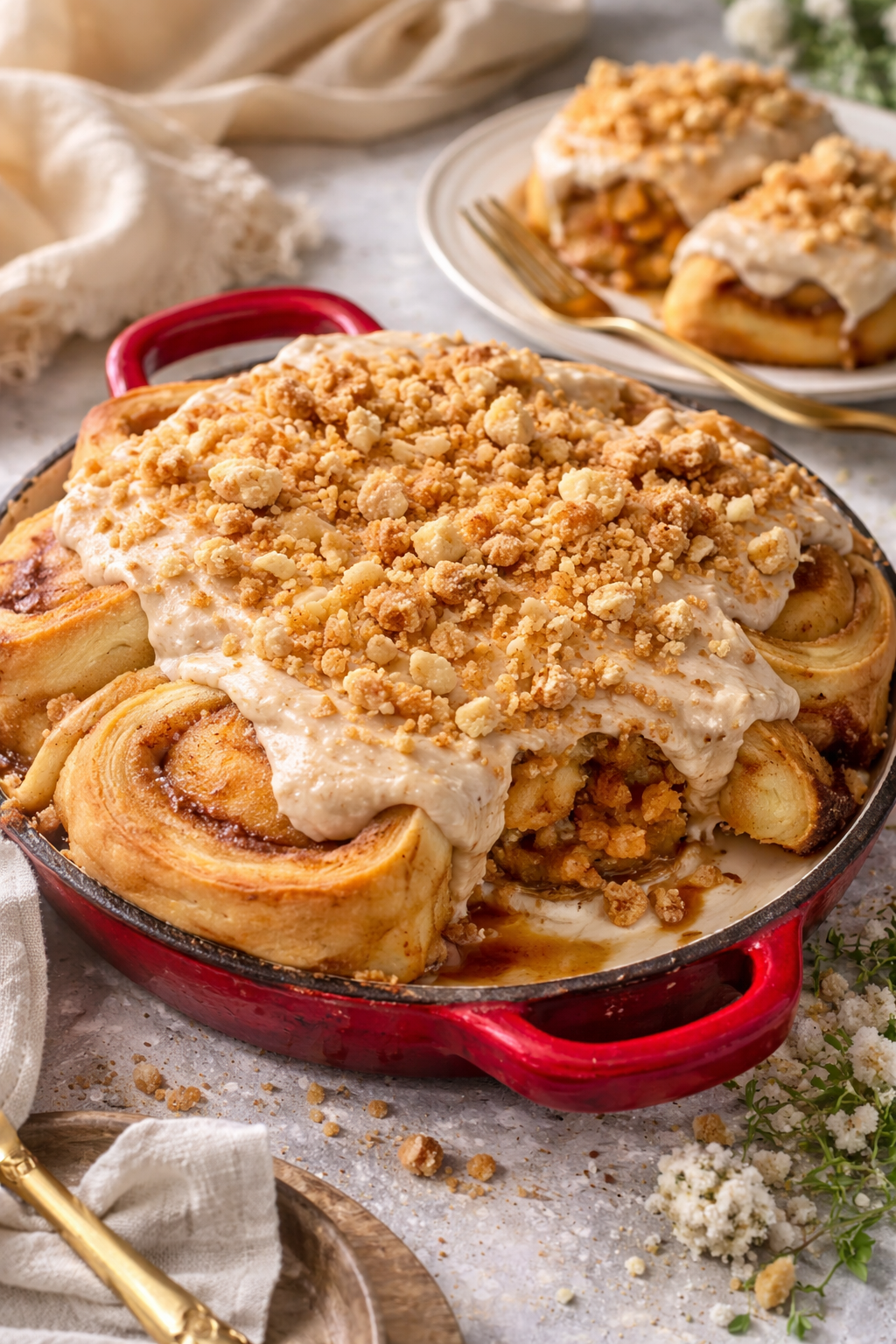 dariuscooks peach cobbler cinnamon rolls