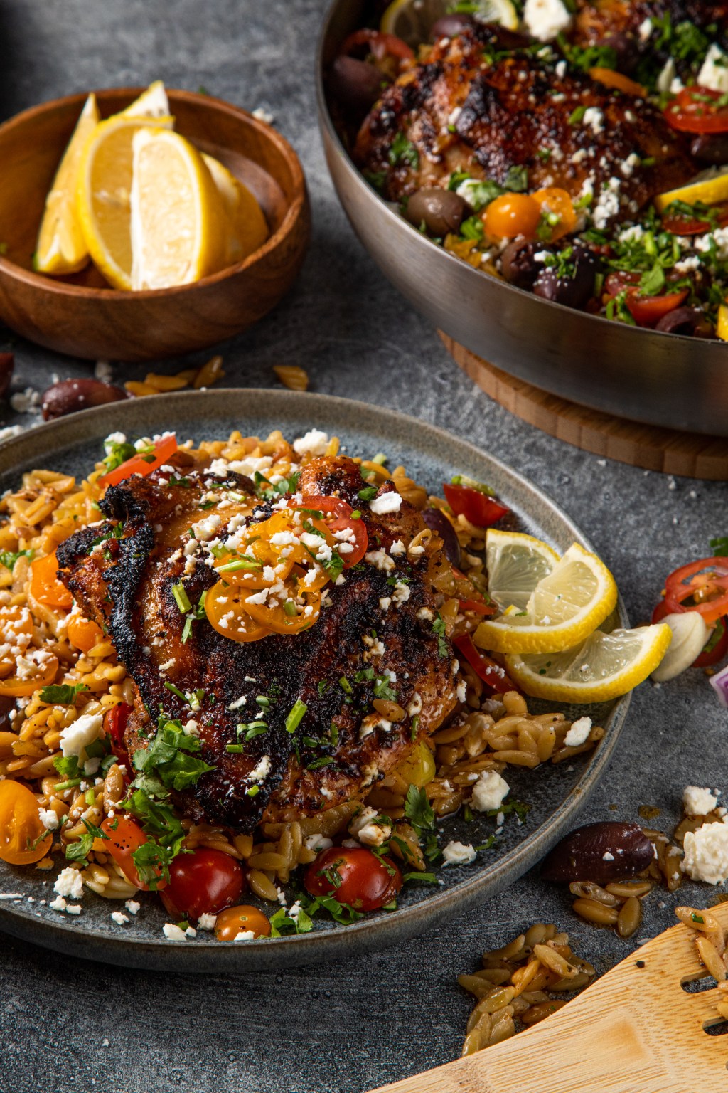 One Skillet Greek Chicken &&nbsp;Orzo