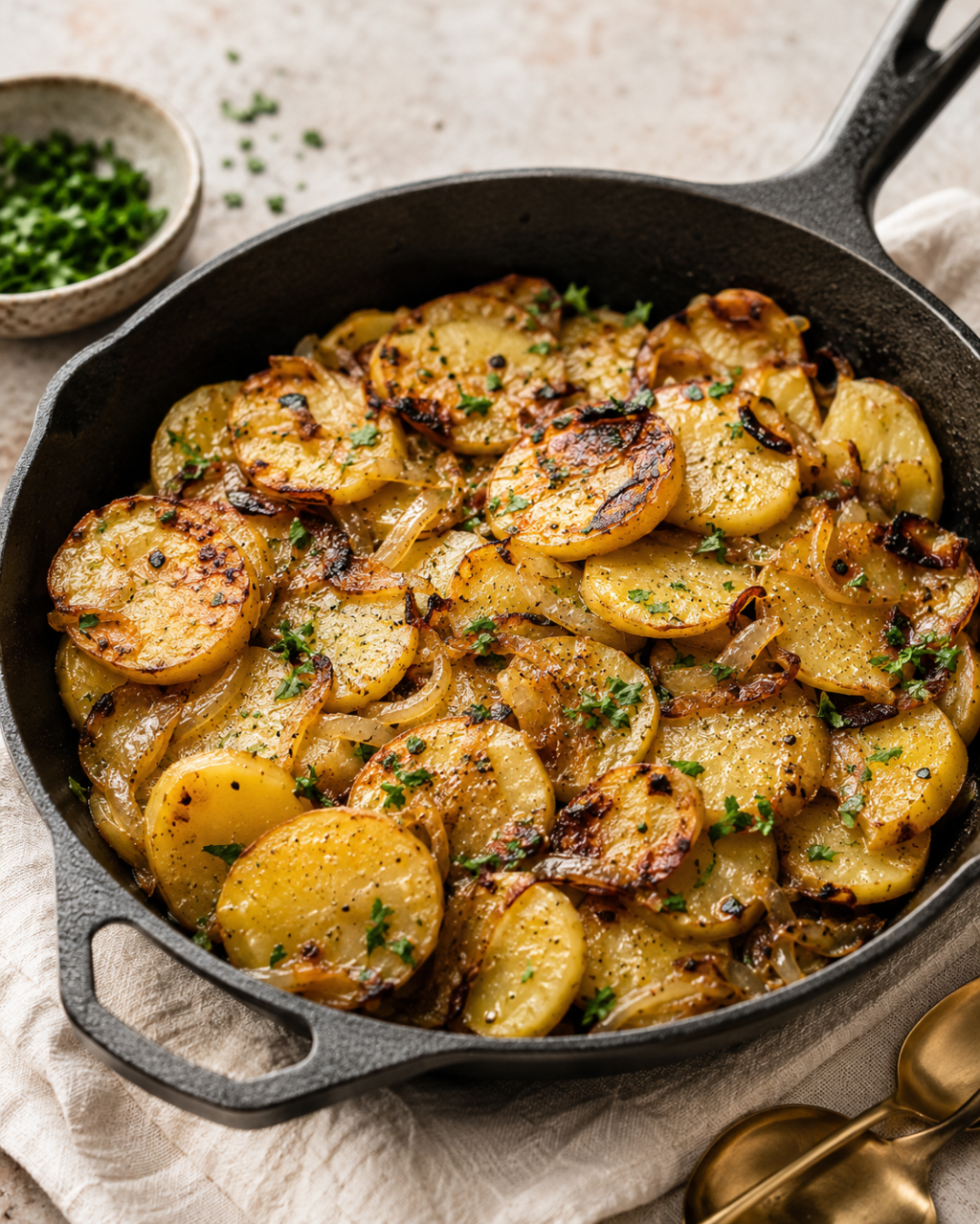 dariuscooks smothered potatoes and onions
