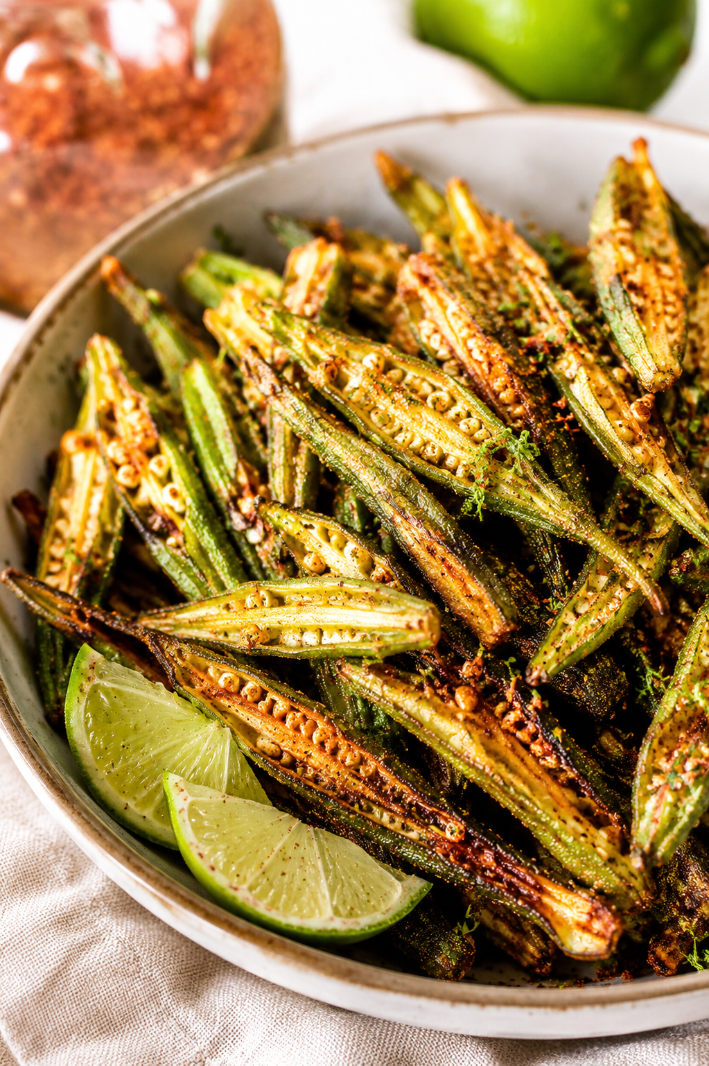 Fried Okra with Chili Lime&nbsp;Salt