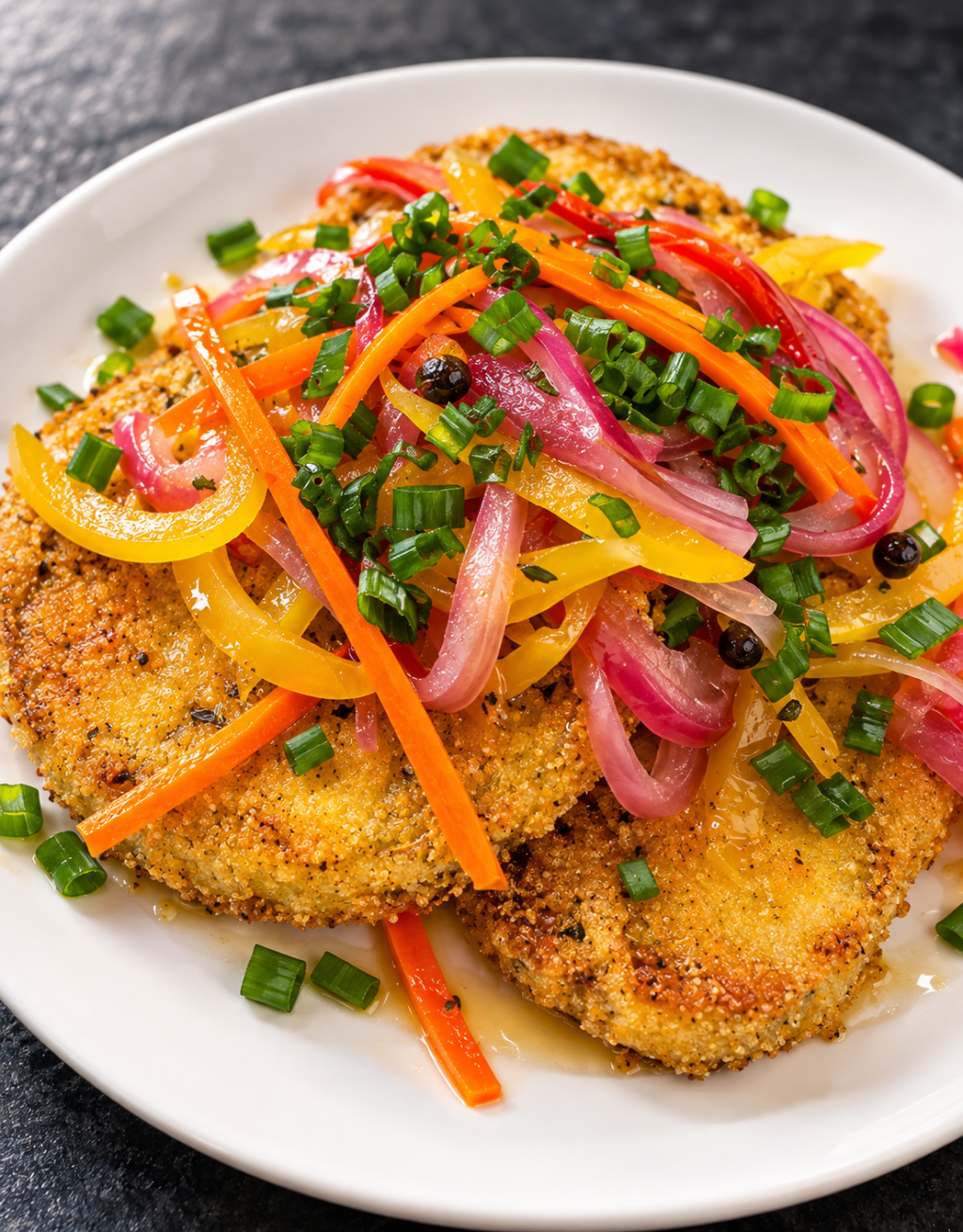 Jamaican Escovitch Fried Green Tomatoes