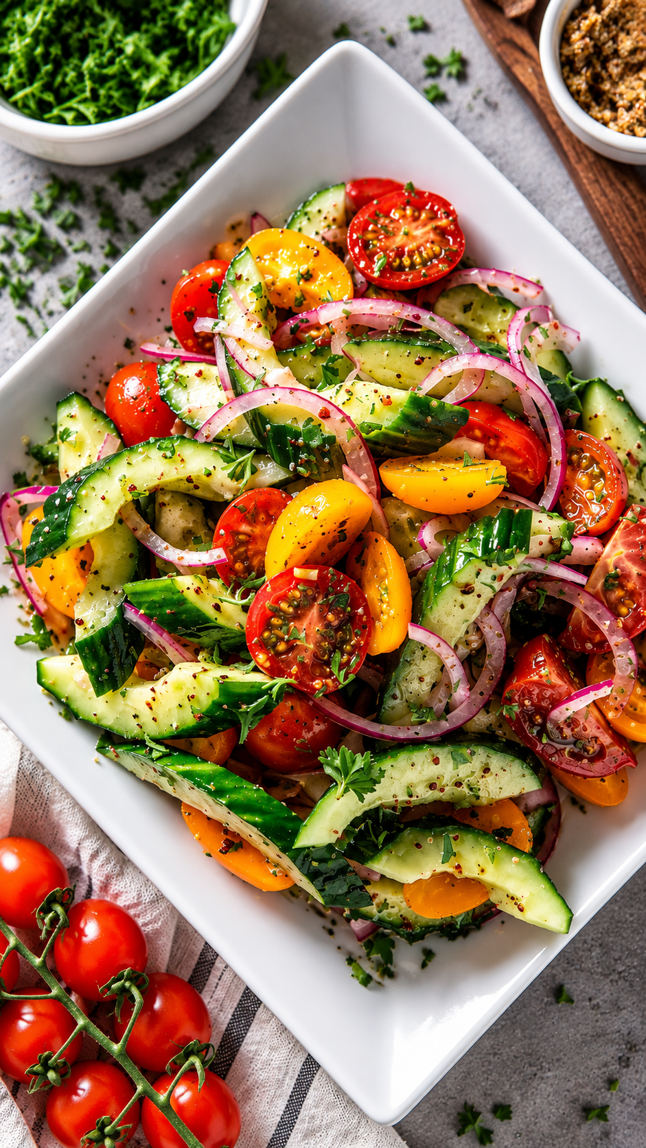 dariuscooks cucumber tomato salad